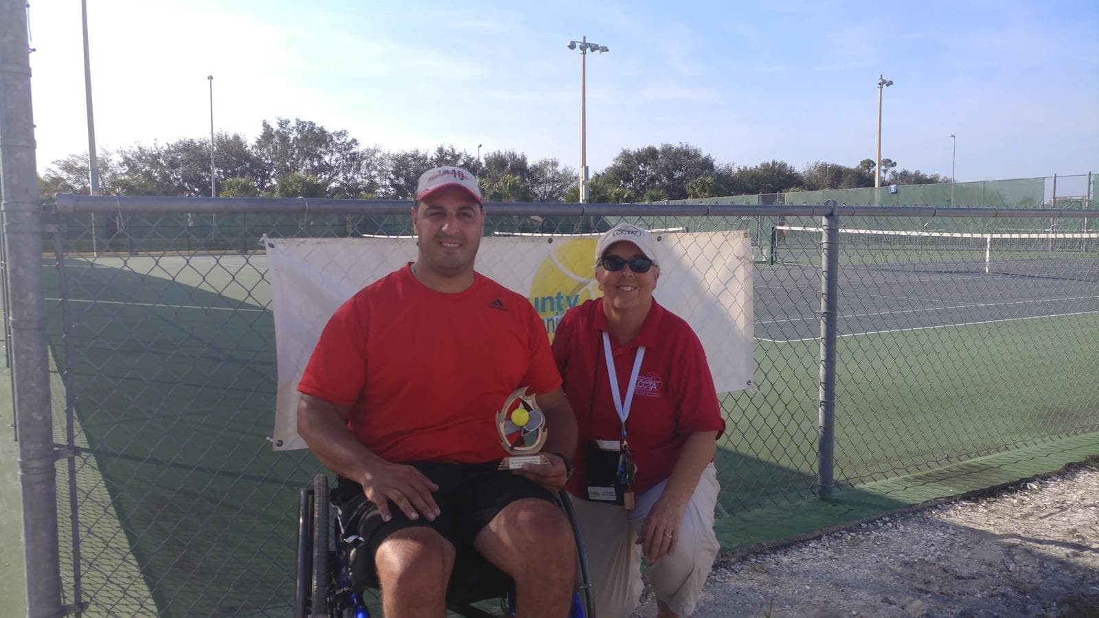 Championship Trophy on Court